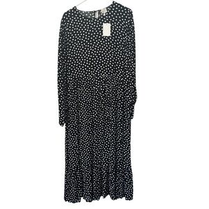 Black midi sheath dress with long cuffed sleeves for work